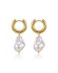 BAROQUE PEARL HOOPS