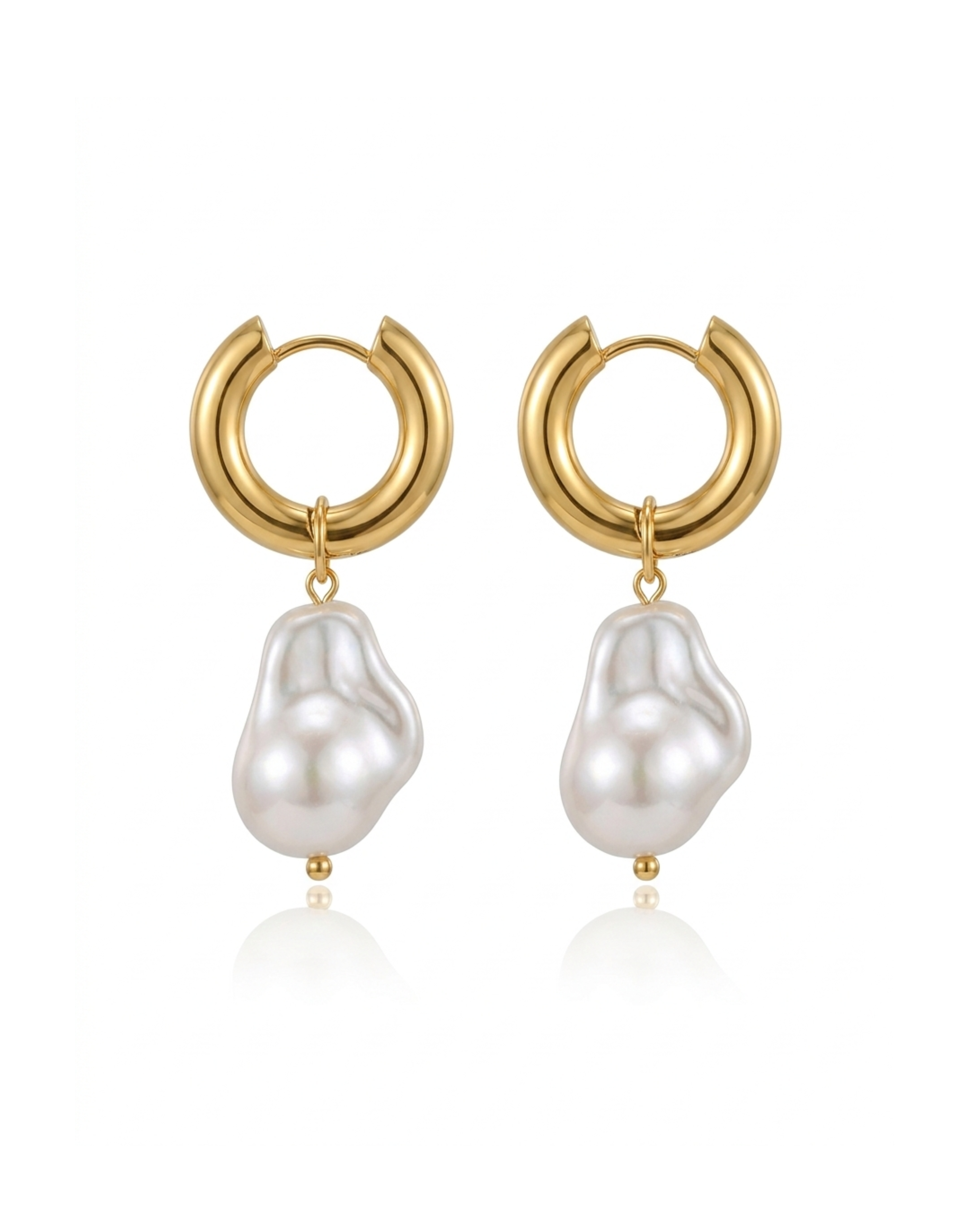 BAROQUE PEARL HOOPS